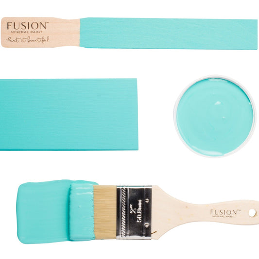 Fusion paintbrush and colour swatch labeled 'Azure' on a white background