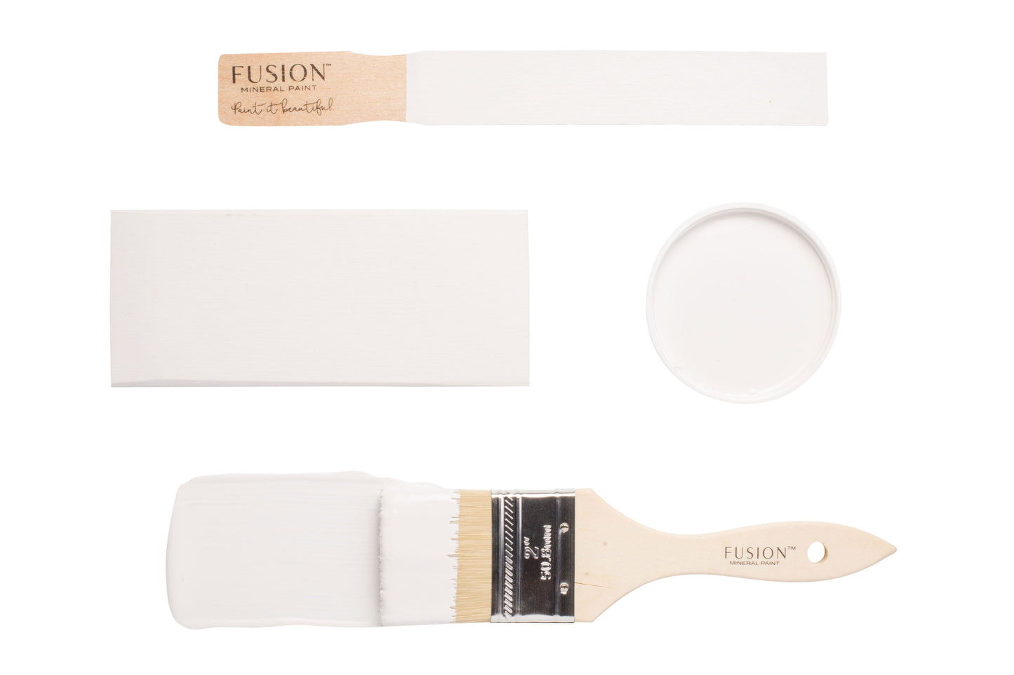 Fusion paintbrush and sample with 'Casement' label on a white background
