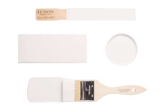 Fusion paintbrush and sample with 'Casement' label on a white background