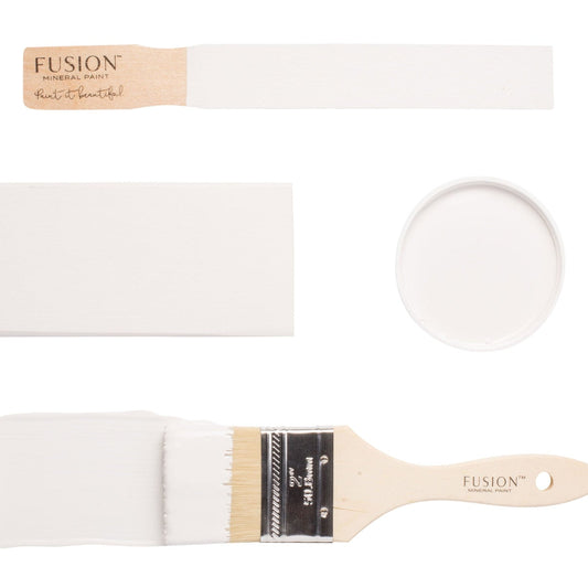 Fusion paintbrush and sample with 'Casement' label on a white background