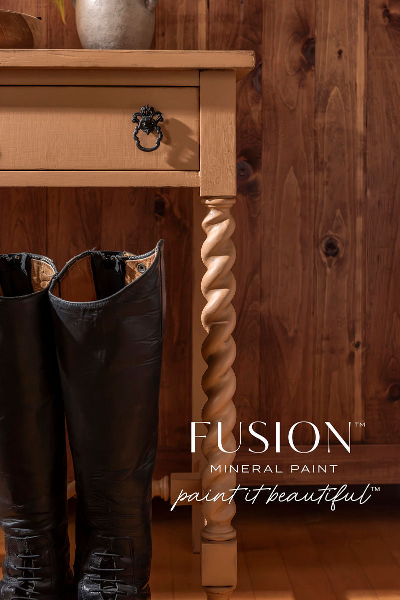 Wooden furniture painted in Fusion Mineral Paint Chestnut Mare - a rich caramel shade