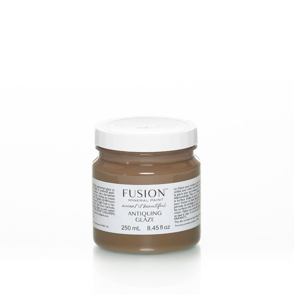 Bottle of Fusion Antiquing Glaze against a white background