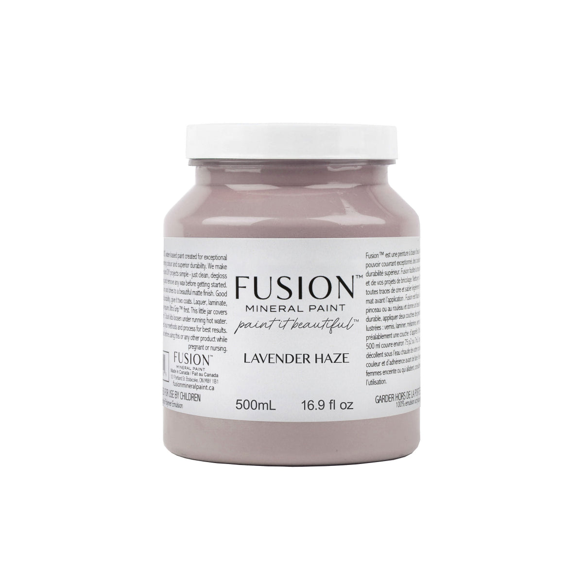 Jar of Fusion Mineral Paint in Lavender Haze on a white background