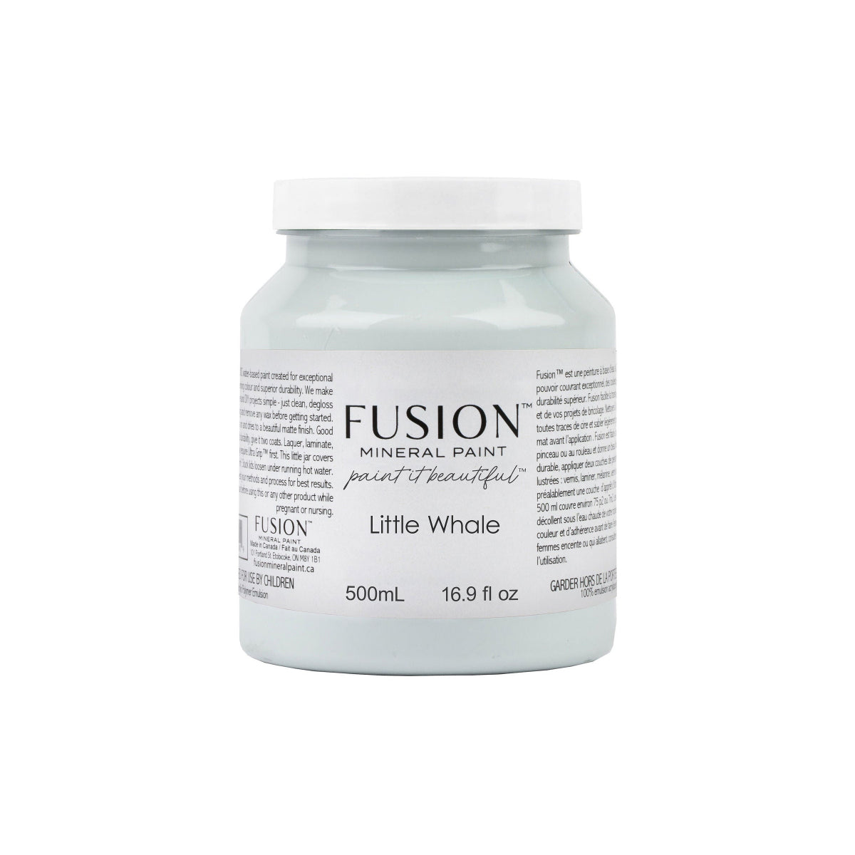 Fusion Mineral Paint jar of Little Whale on a white background