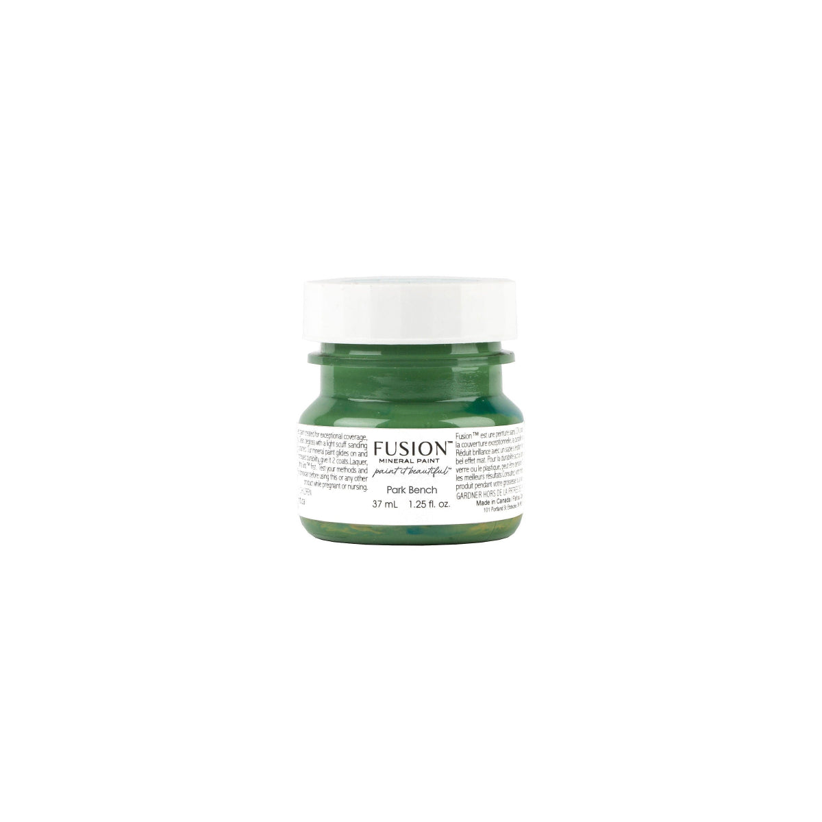 Tester jar of Park Bench Fusion Mineral Paint on a white background