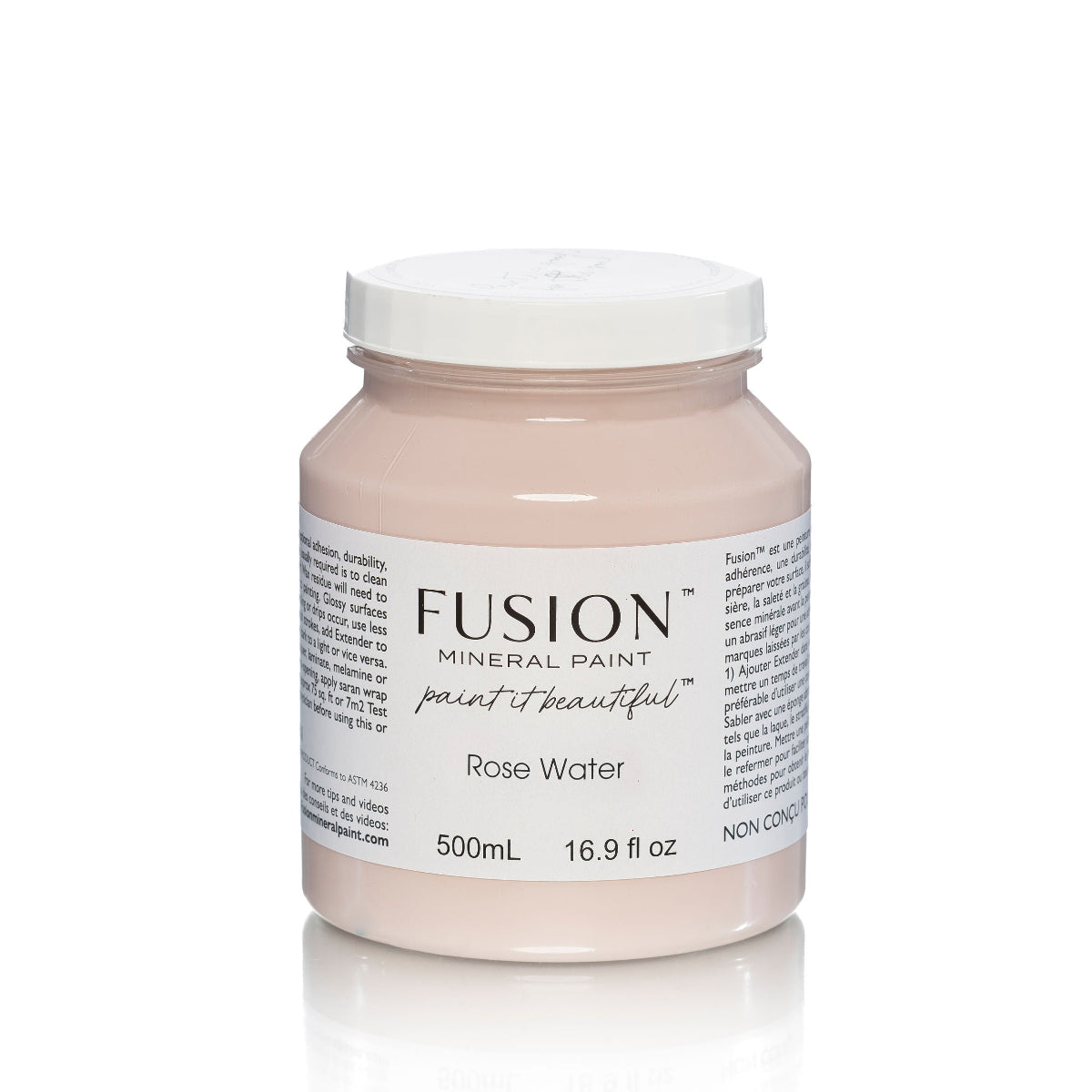 Jar of Fusion Mineral Paint in Rose Water colour on a white background