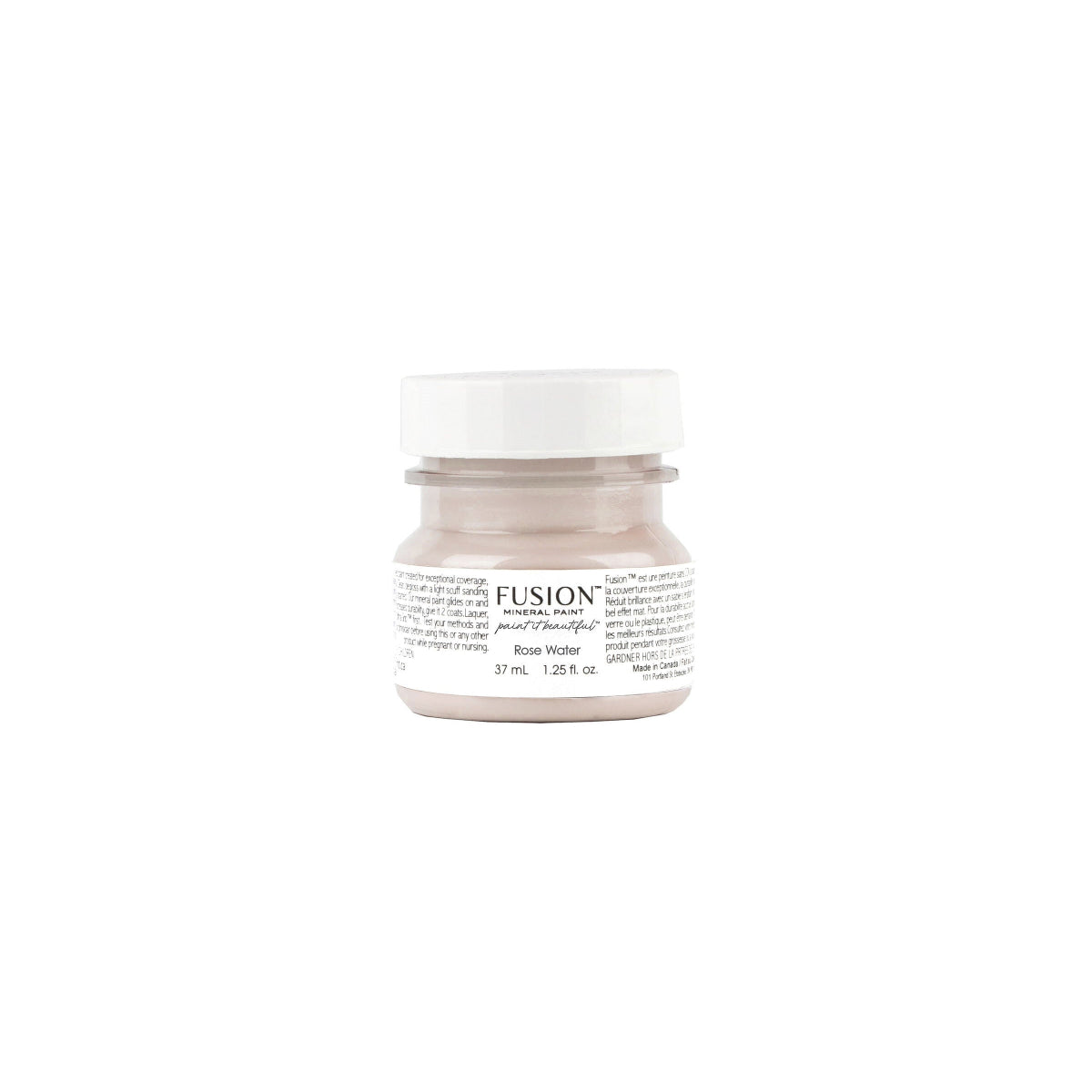 Tester jar of Rose Water Fusion Mineral Paint on a white background