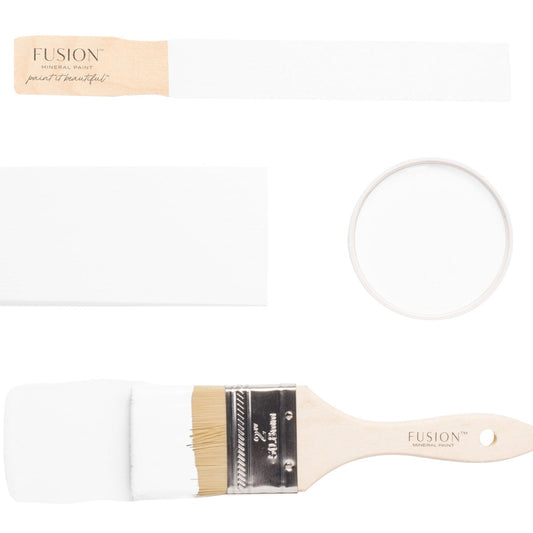 Fusion Snowdrop paint brush on a white background