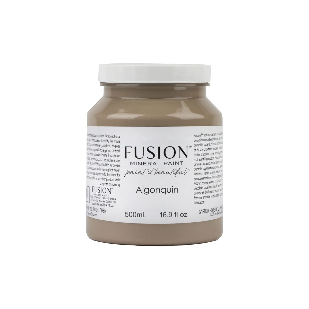 Jar of Fusion Mineral Paint in Algonquin colour on a white background.