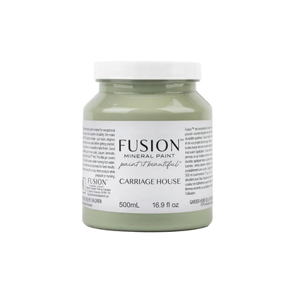 Jar of Carriage House Fusion Mineral Paint on a white background
