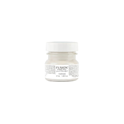 Tester-sized jar of Cashmere Fusion Mineral Paint on a white background