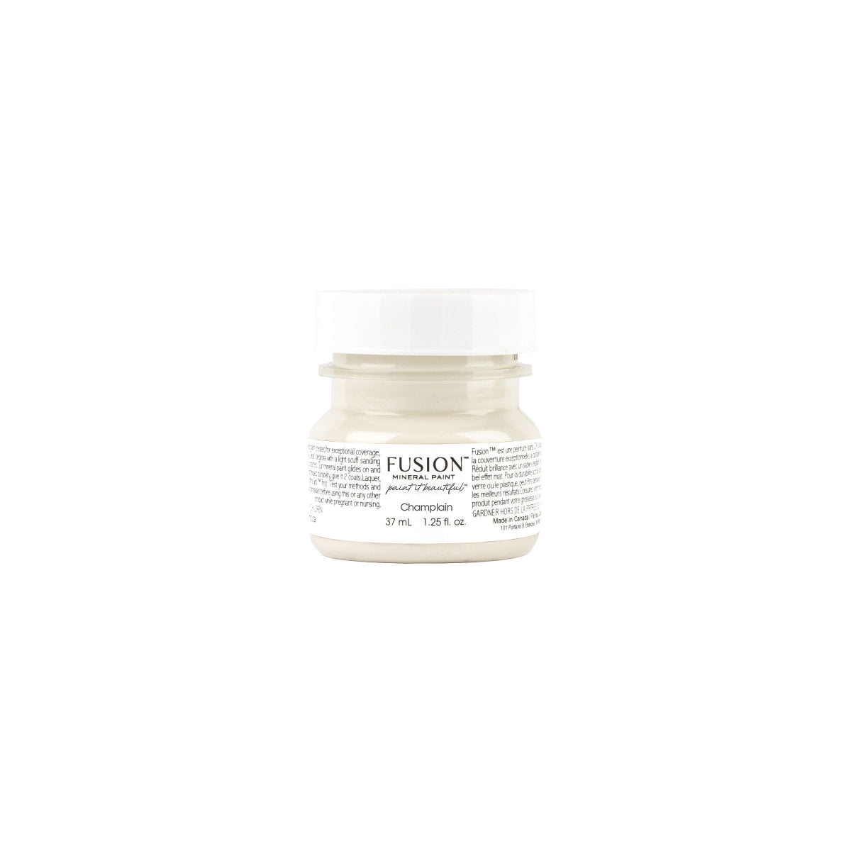 Jar of Fusion cream on a white background