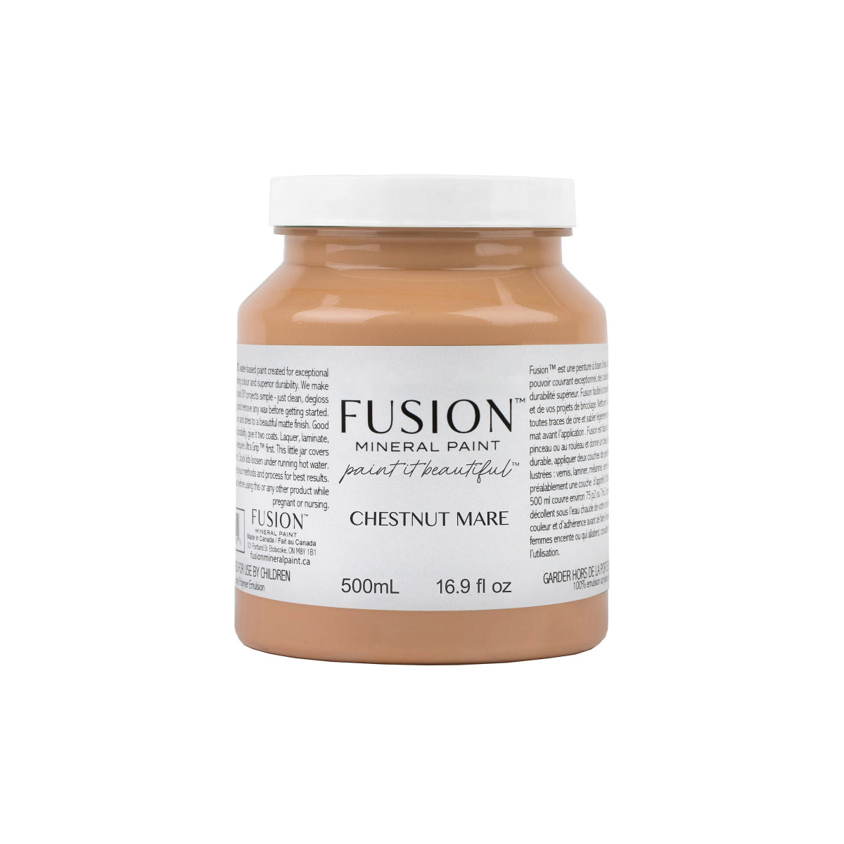 Jar of Fusion Mineral Paint in Chestnut Mare on a white background