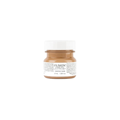 Tester size jar of Fusion Mineral Paint in Chestnut Mare colour on a white background
