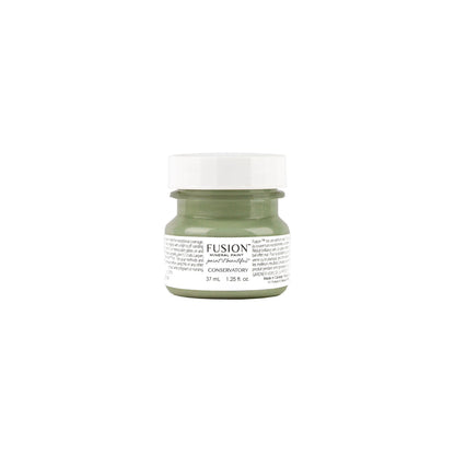Tester jar of Fusion Conservatory Mineral Paint on a white background