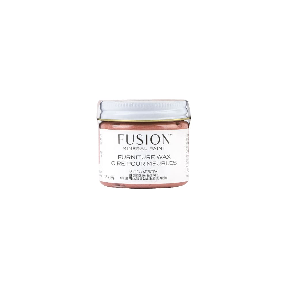Jar of Rose Gold Fusion Furniture Wax on a white background.
