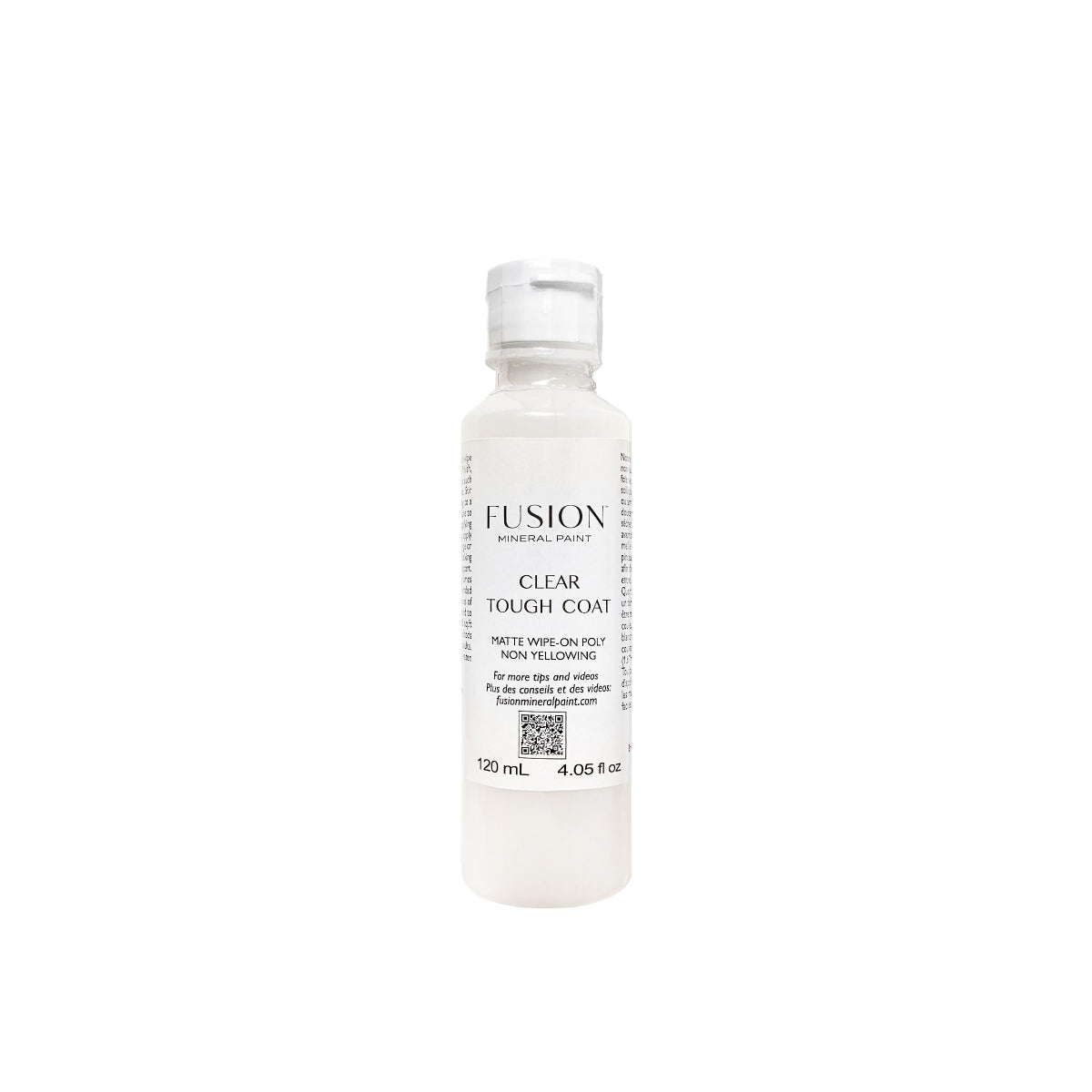 Fusion Tough Coat in Matte finish in a small 120ml bottle
