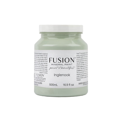Fusion Mineral Paint jar of Inglenook on a white background