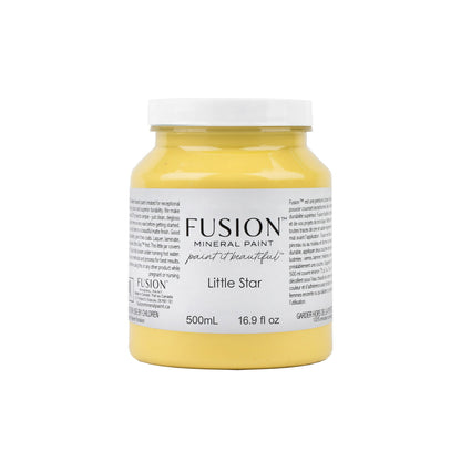 Fusion Mineral Paint jar of yellow Little Star on a white background