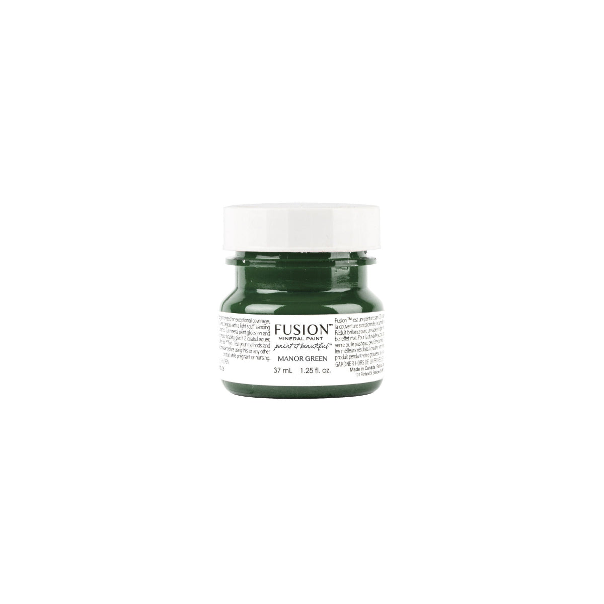 Tester size of Manor Green Fusion Mineral Paint on a white background