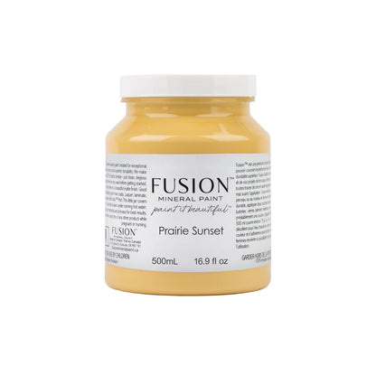 Jar of Fusion Mineral Paint in Prairie Sunset colour on a white background