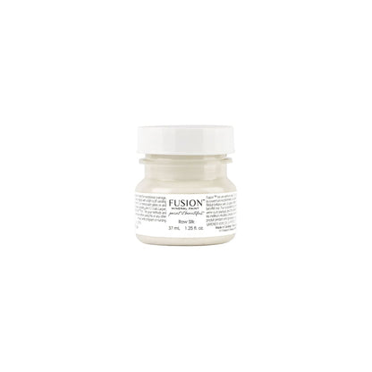 Tester-sized jar of Raw Silk Fusion Mineral Paint on a white background