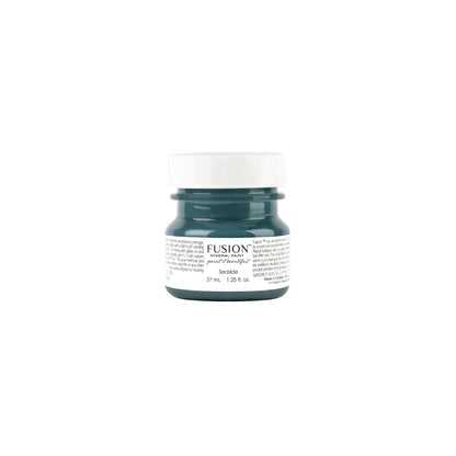 Tester jar of Seaside Fusion Mineral Paint on a white background