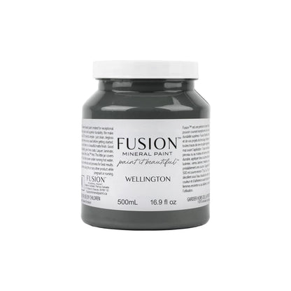 Jar of Wellington Fusion Mineral Paint on a white background.